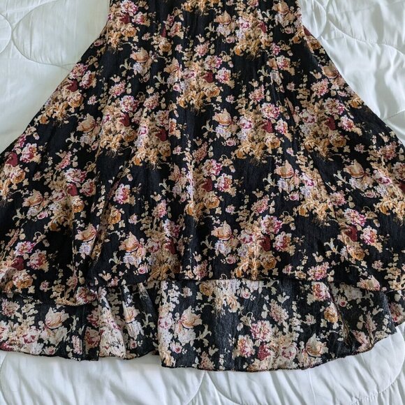 Denim and Supply Ralph Lauren Dress Size 6 Floral Flutter Sleeve Hi-Low hem - Picture 15 of 16